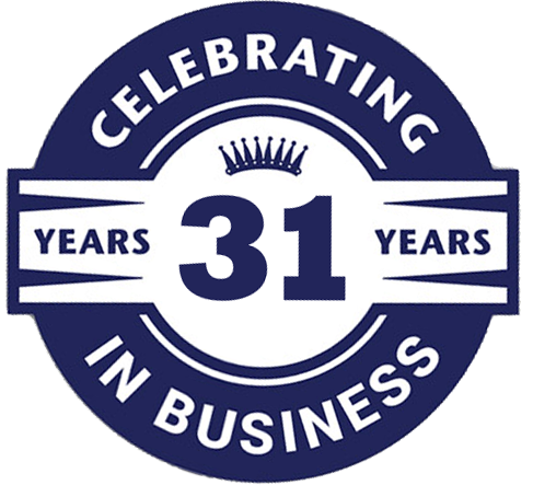 Celebrating 31 Years in Business graphic
